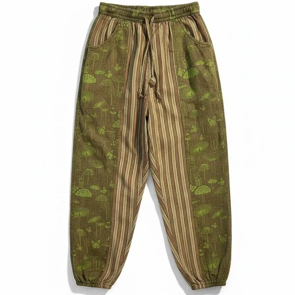 Siddhartha Made in Nepal 100% Cotton Harem Lantern Pants Small Hippie Festival - Picture 1 of 12